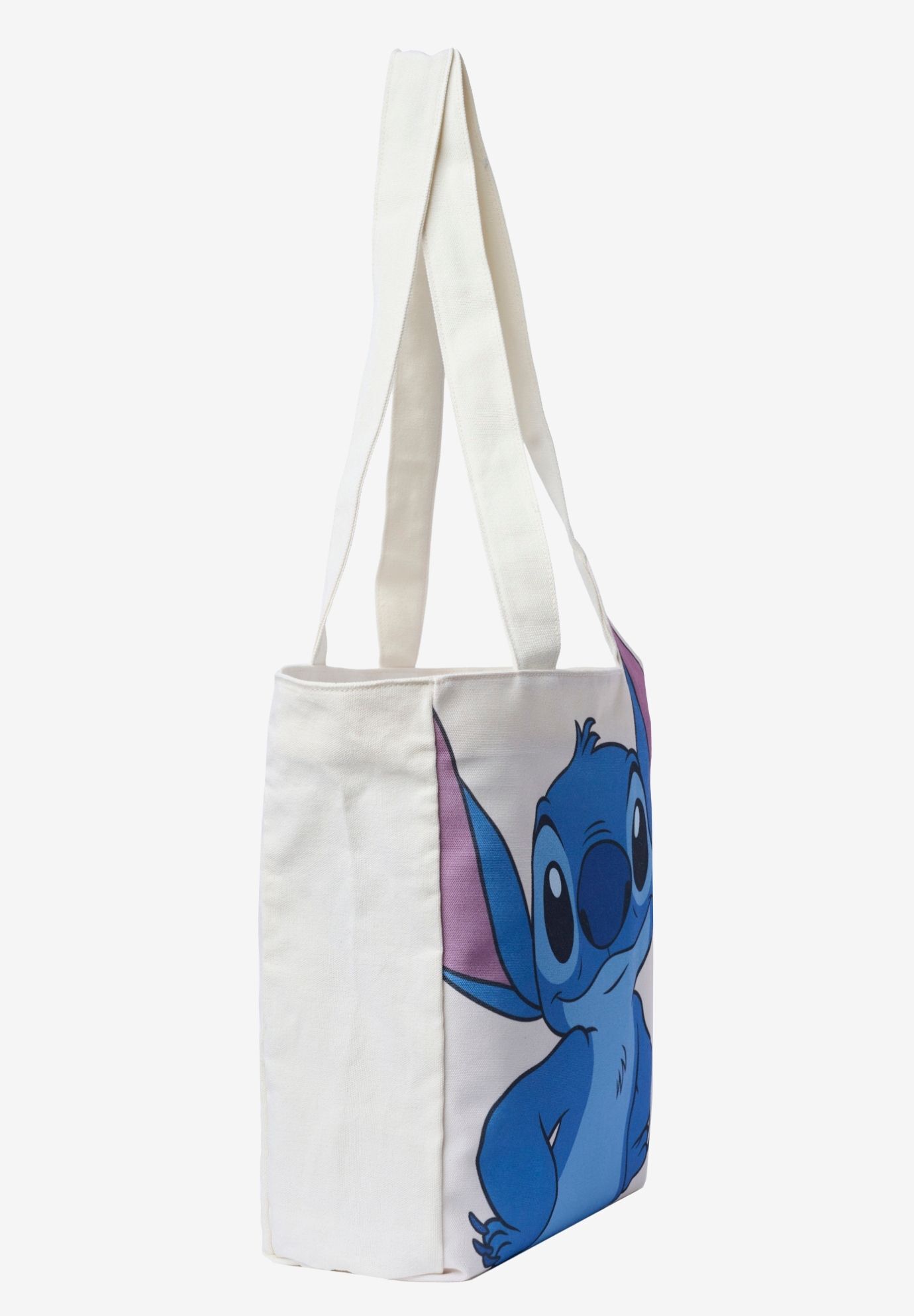 Disney Stitch Die-Cut Canvas Tote Bag with Shaped Top, BEIGE, alternate image number 2