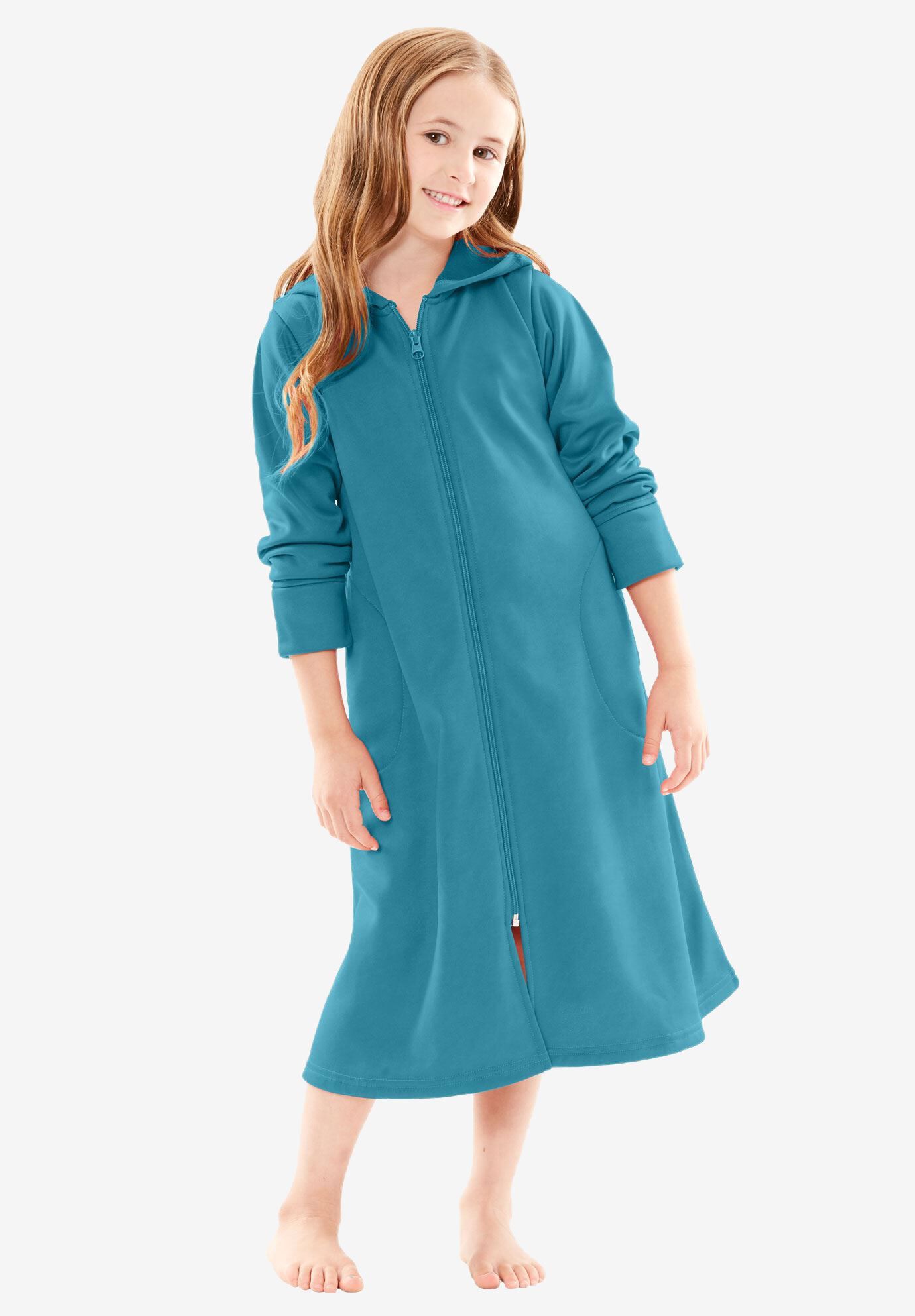 Dreams & co hooded fleece sweatshirt robe Clearance