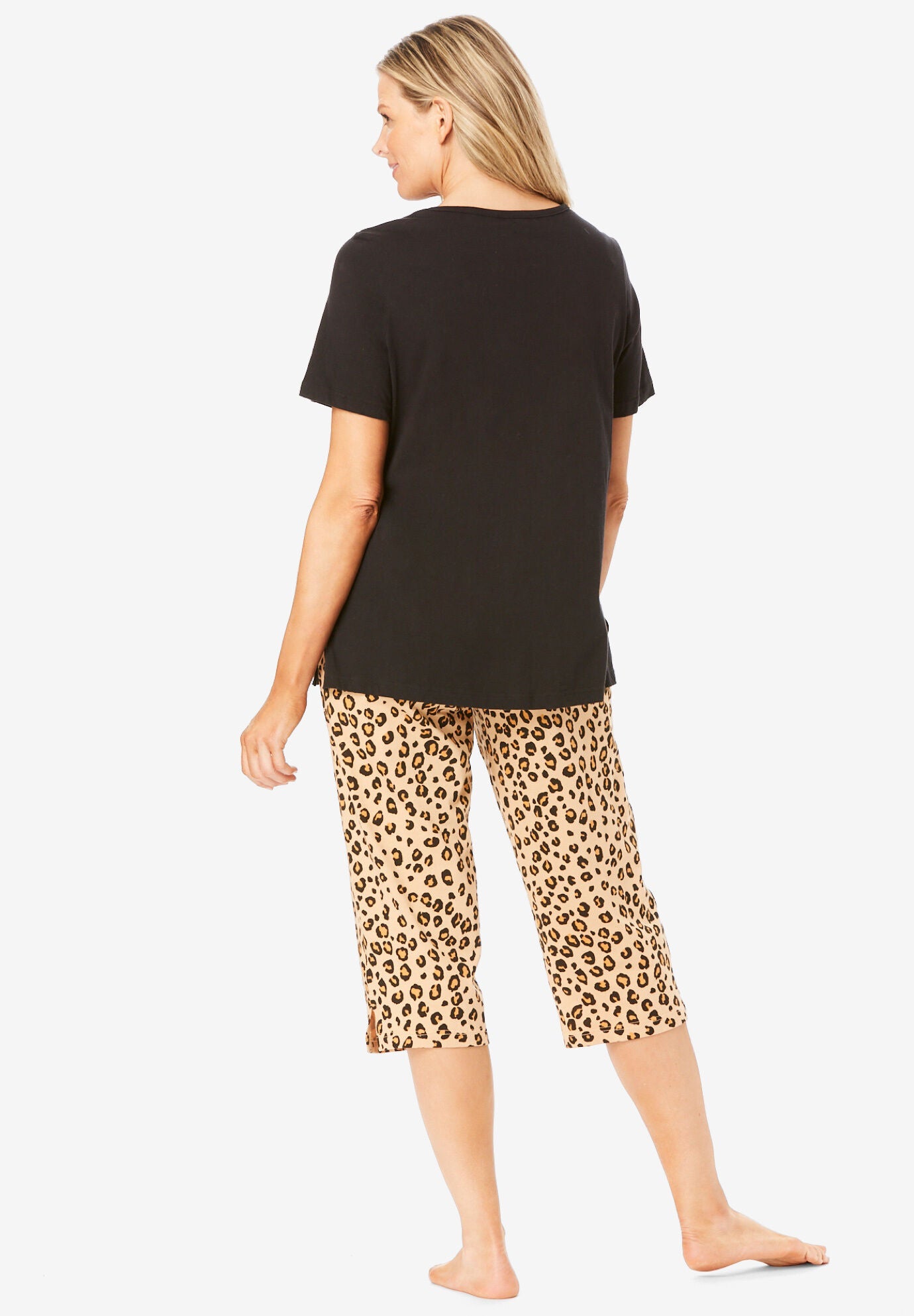 2-Piece Capri PJ Set, RASPBERRY SORBET ANIMAL TREE, on-hover image number 1