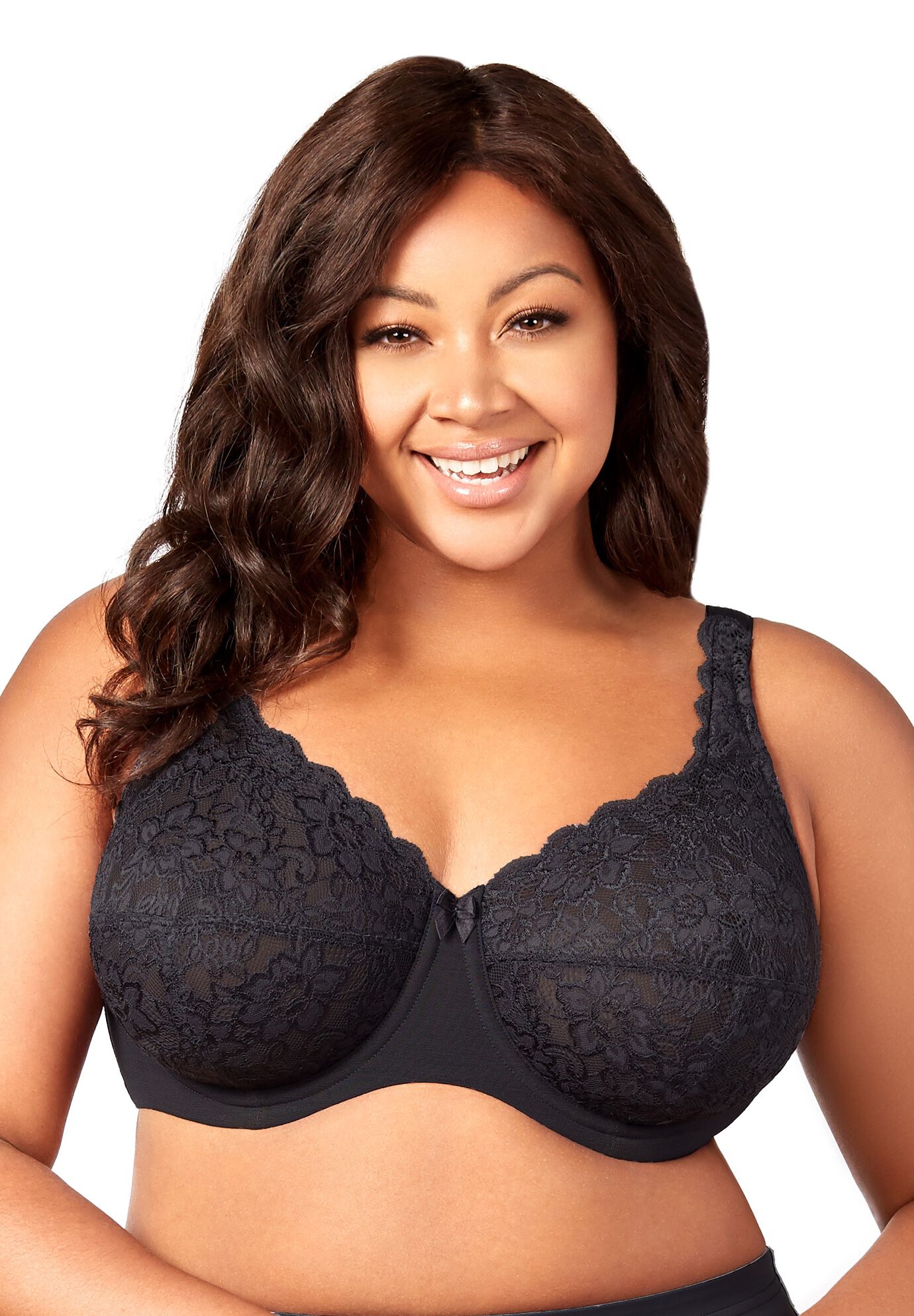 Full-Lace Underwire Bra, BLACK, hi-res image number 0