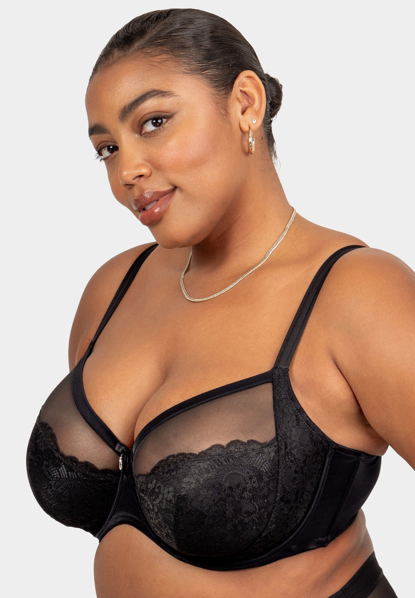 Lace Luxe Underwire Bra, BLACK HUE, alternate image number 2