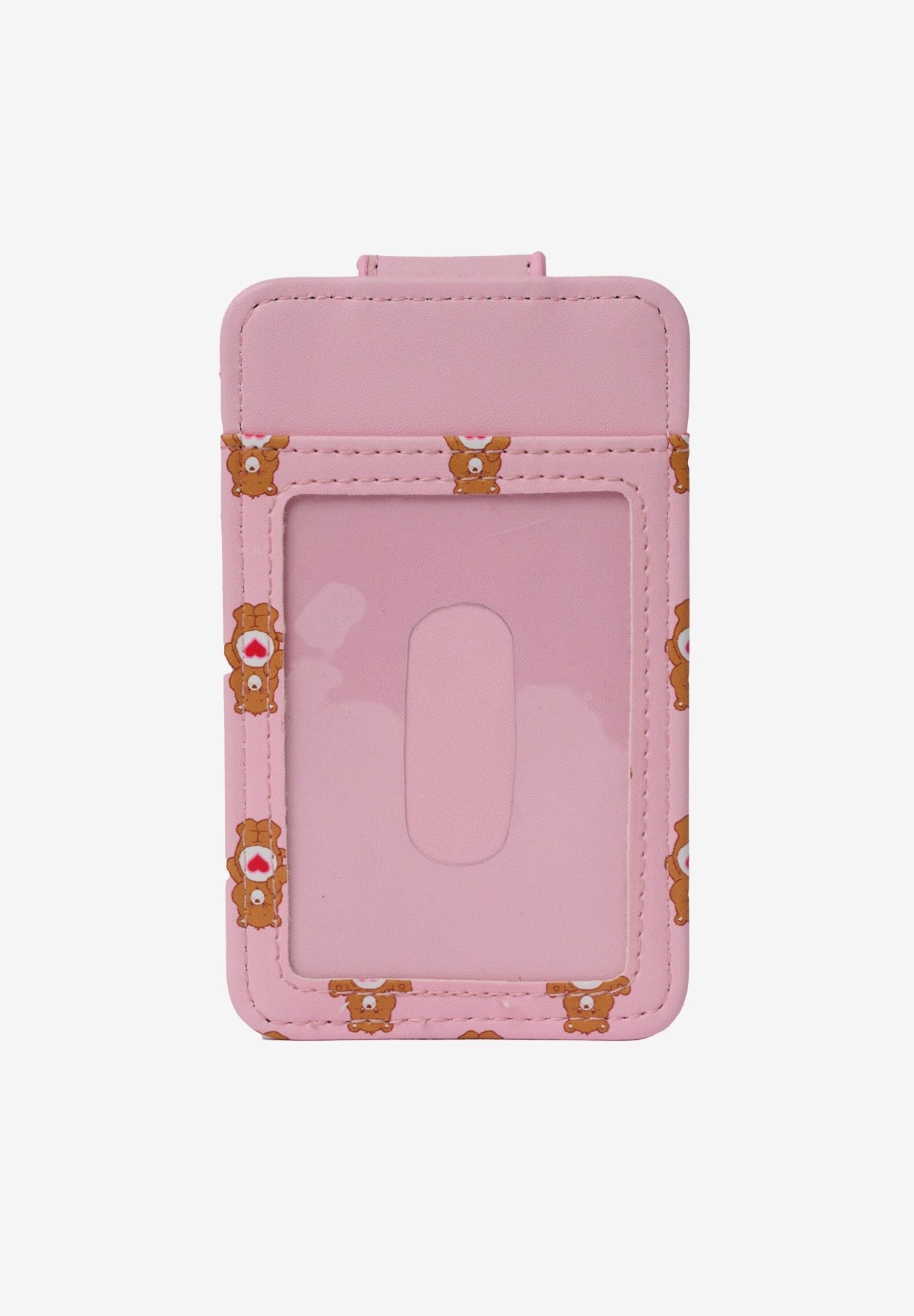 Womens Care Bears Card Holder Wallet Button Snap Closure Tenderheart, PINK, on-hover image number 1