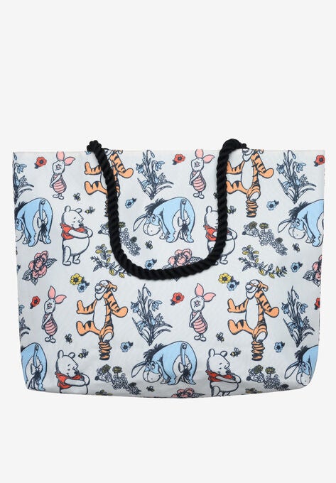 Winnie The Pooh Rope Tote Bag All-Over Print Carry-On Travel Eeyore Piglet Tote Bag, , alternate image number null