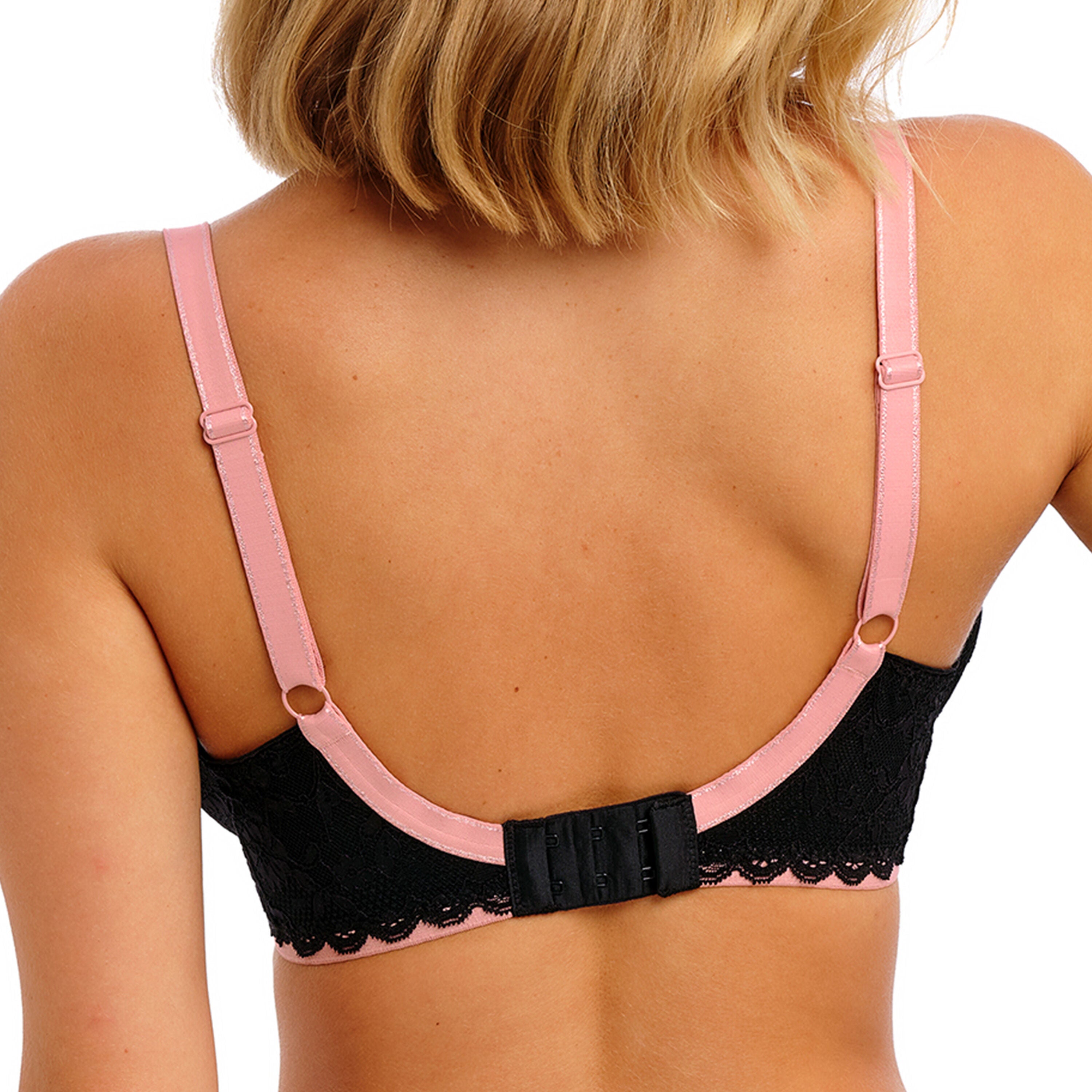 OFFBEAT UW PADDED HALF CUP BRA, BLACK, on-hover image number 1