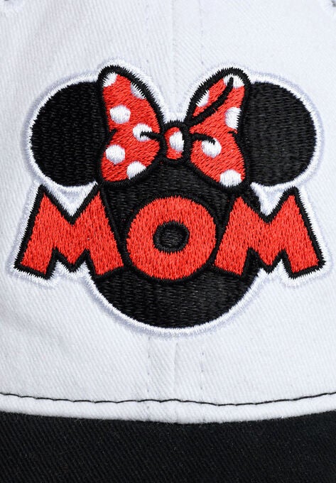 Minnie Mouse Mom Baseball Hat Black & White, , alternate image number null