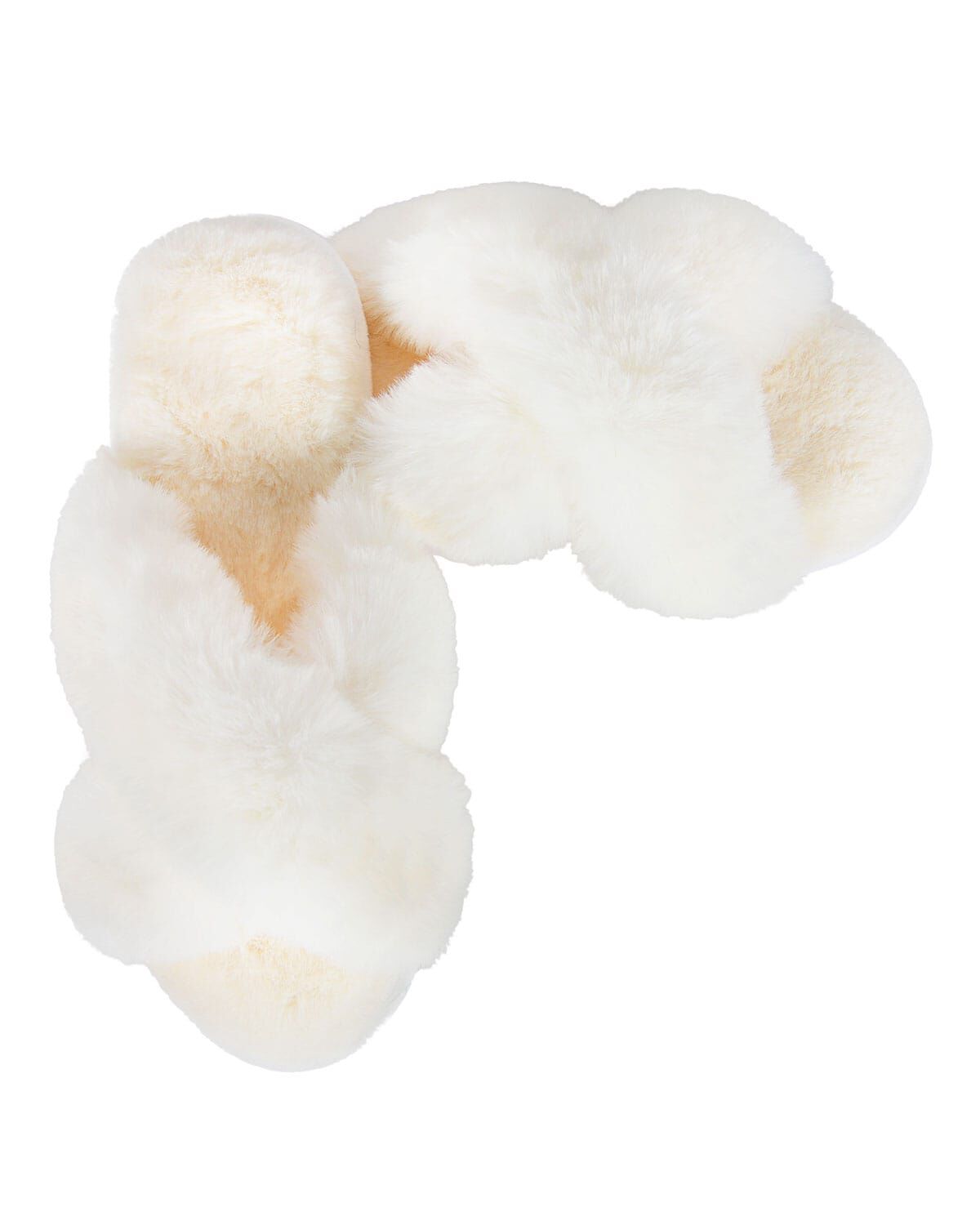 Women's Beverly Faux Fur Memory Foam Plush Slipper, IVORY, alternate image number 2