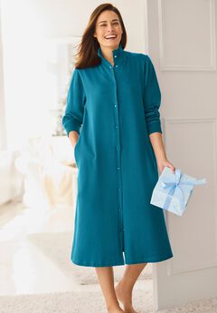 Only Necessities® Fleece Snap-Front Robe