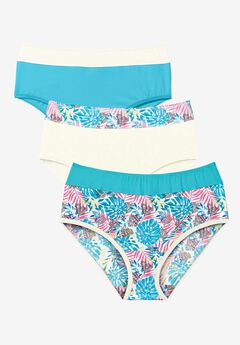 Full Coverage Stretch Cotton Color Block Brief 3-Pack