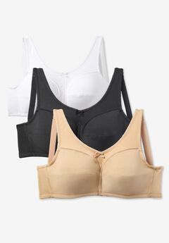 3-Pack Cotton Wireless Bra