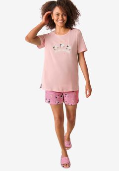 Plus Size Knit Sleep Shorts