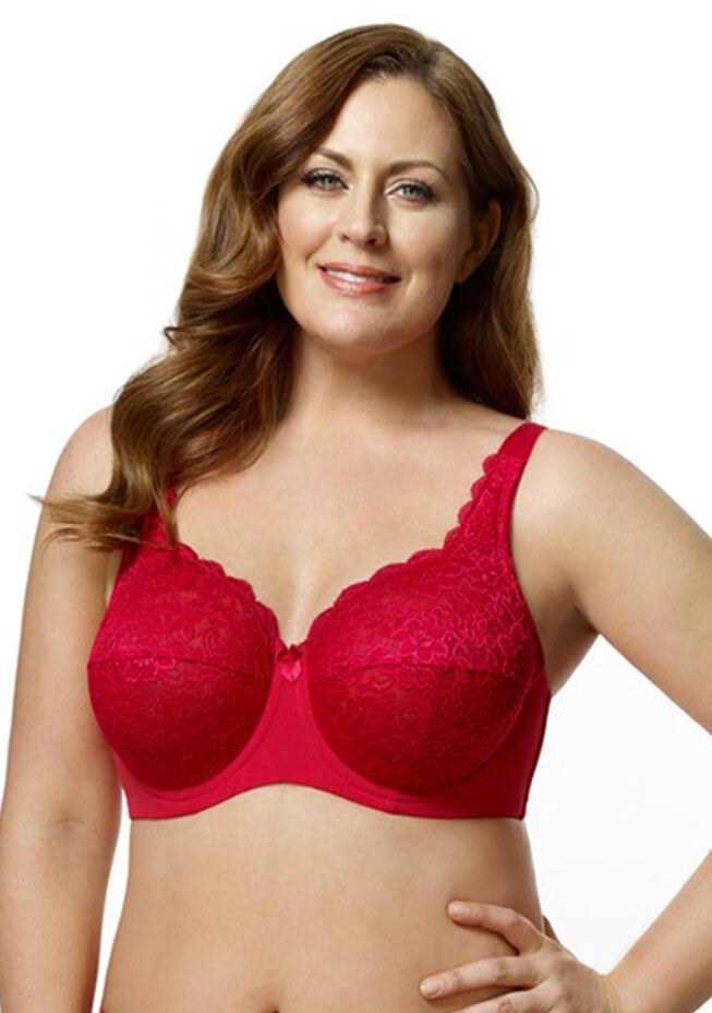 Lacey Curves Underwire Bra 2311, RED, hi-res image number 0