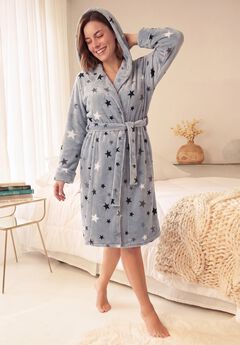 Dreams & Co® Plush Hooded Wrap Robe