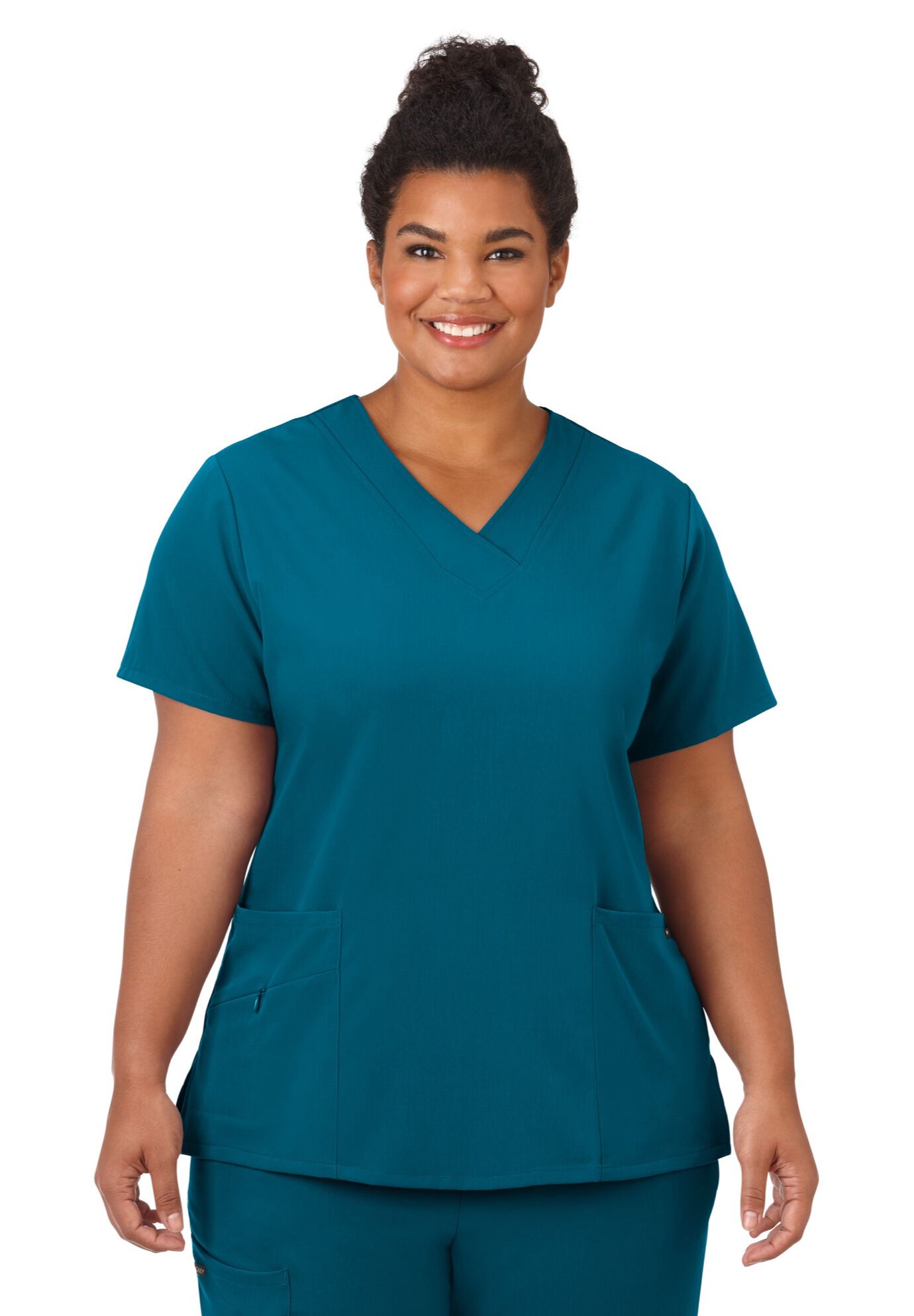 Jockey Scrubs Women&#39;s Favorite V-Neck Top, CARIBBEAN, hi-res image number 0
