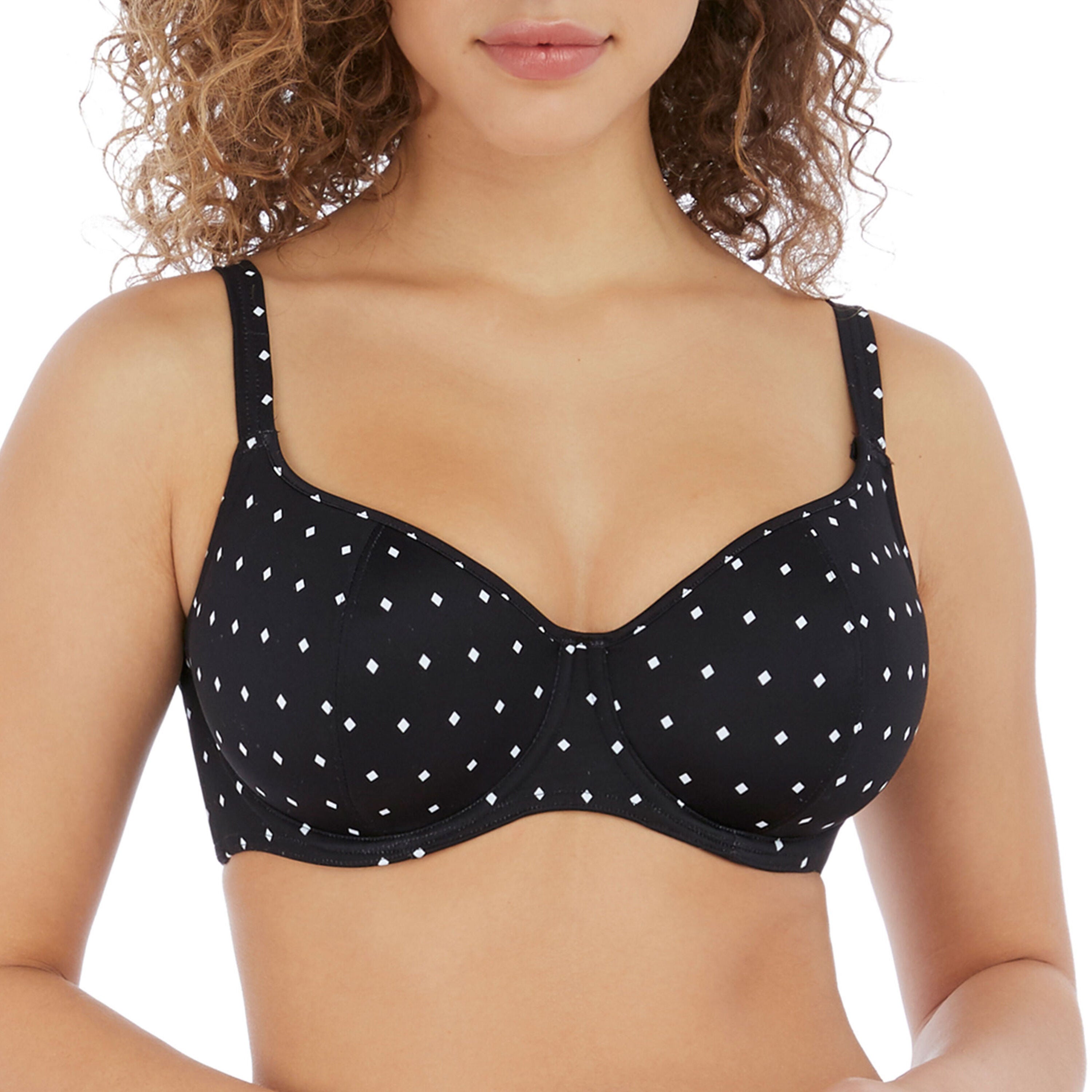Jewel Cove Underwire Sweetheart Bikini Top, BLACK, hi-res image number 0