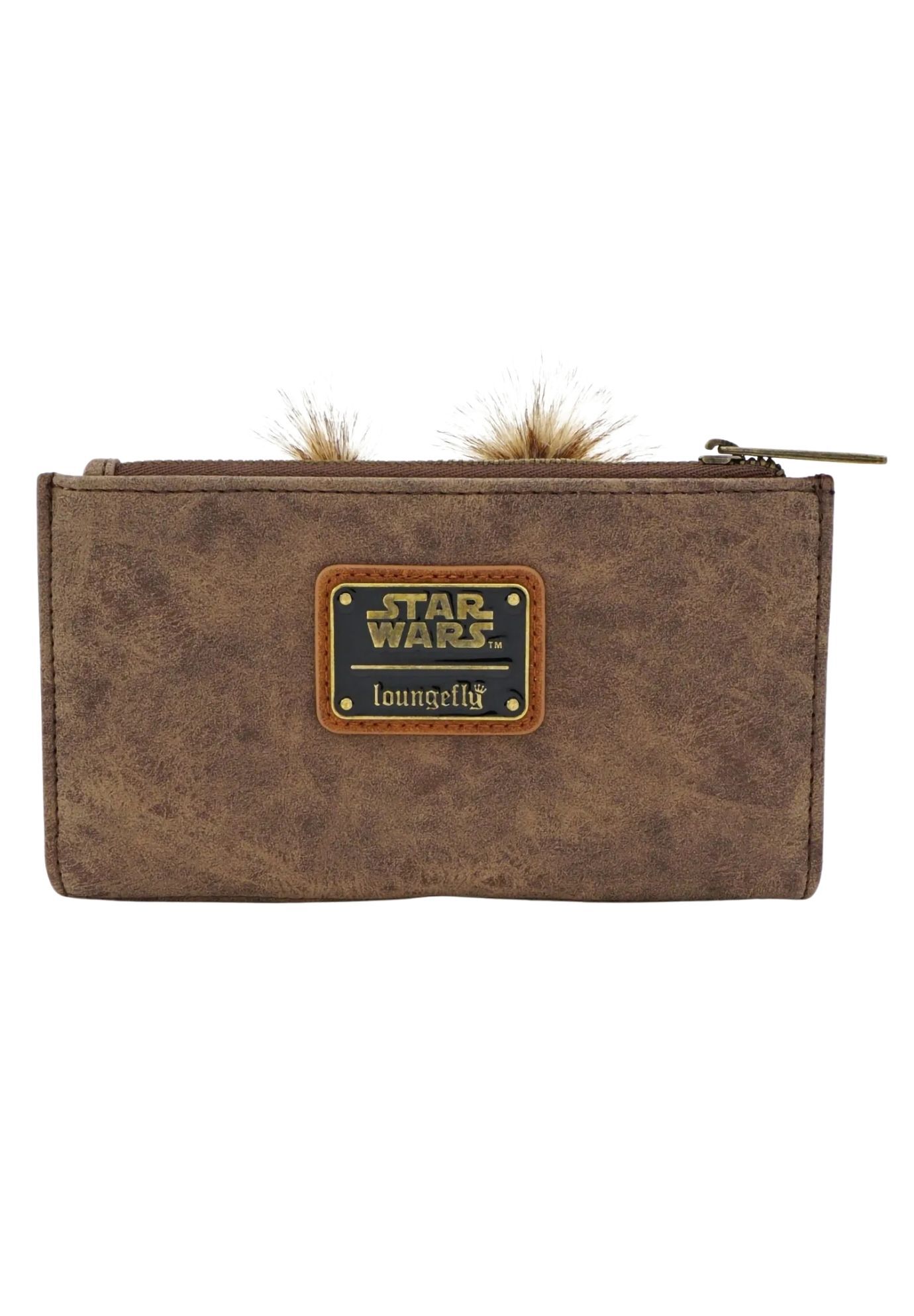 Loungefly x Star Wars Ewok Trio Classic Snap Wallet, BROWN, on-hover image number 1
