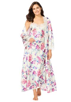 The Luxe Satin Long Peignoir Set