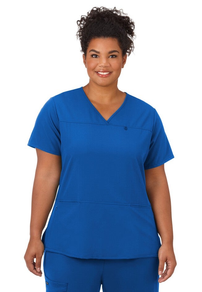 Jockey Scrubs Women's True Fit Crossover V-Neck Top, ROYAL, hi-res image number 0