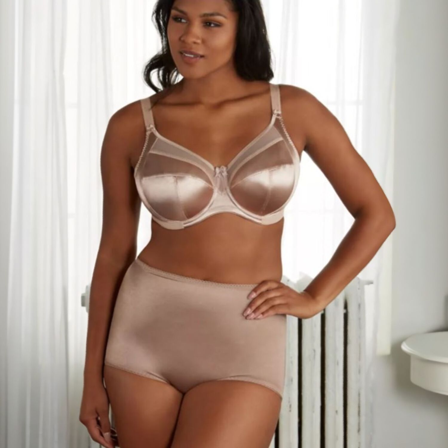 Light Shaping Tummy Control Panty with Inner lining, MOCHA, alternate image number 3