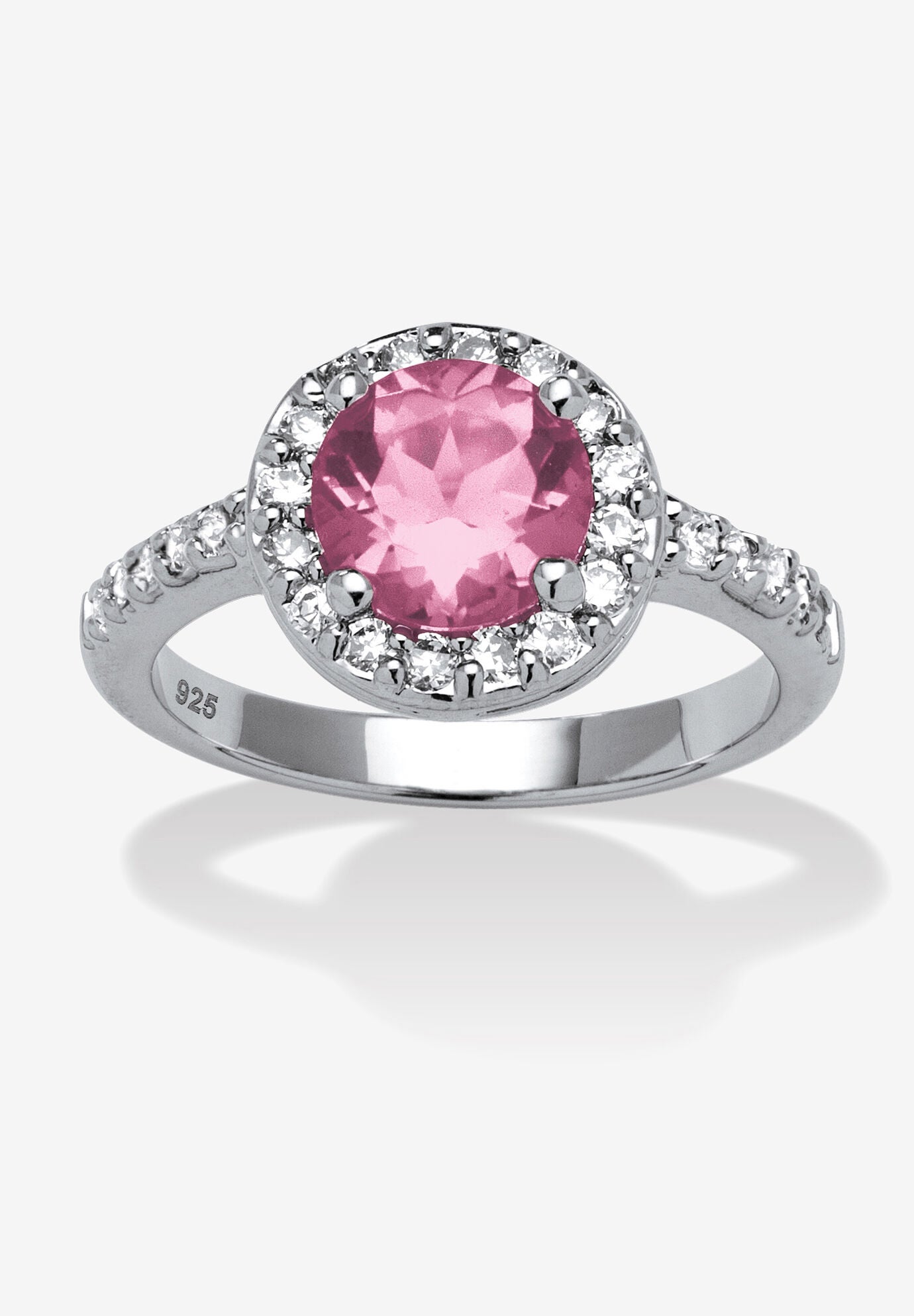 Sterling Silver Simulated Birthstone and Cubic Zirconia Ring, JUNE, hi-res image number 0