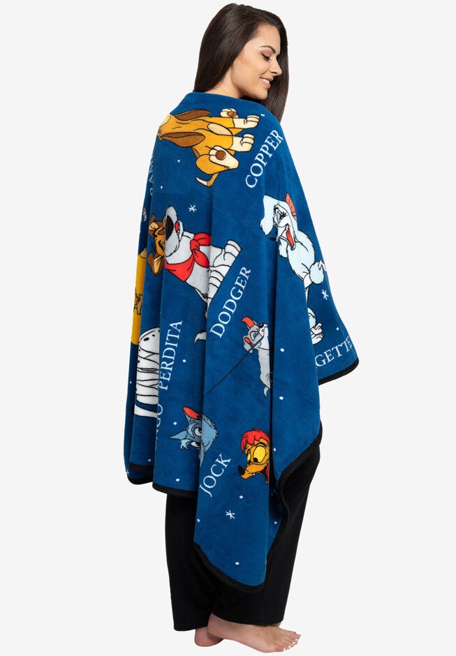 Disney Dogs Throw Blanket 46 inches x 60 inches Plush Lady & The Tramp Jock Dodger Copper, , alternate image number null