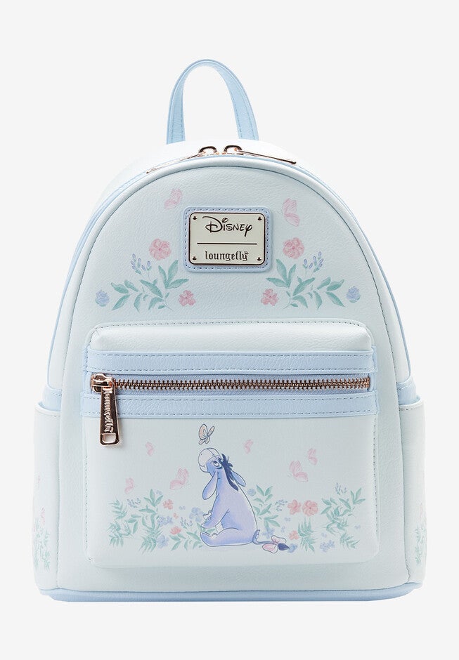 disney loungefly mini backpack blue x Eeyore Clouds and Snap Wallet 2-Piece Open and Clothing clean PU material and is easy to care for. Stylish Loungefly X Disney Eeyore