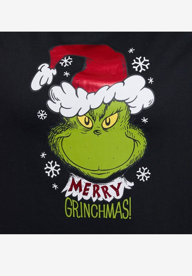 Womens Dr Seuss The Grinch Sleep Shirt Merry Grinchmas Nightgown Black One Size, BLACK, alternate image number null