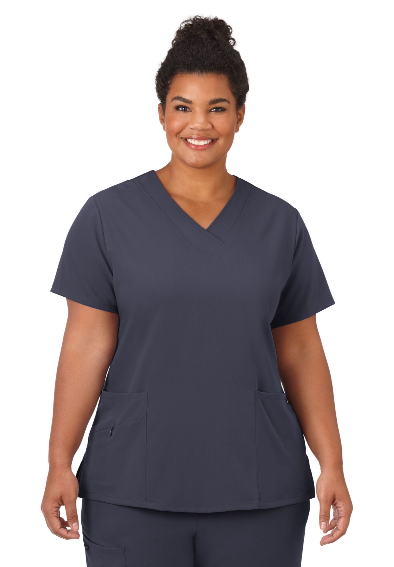 Jockey Scrubs Women's Favorite V-Neck Top, CHARCOAL, hi-res image number 0