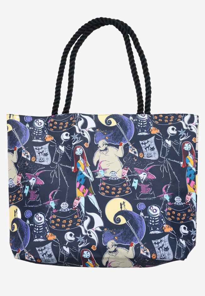 Disney Jack Skellington Tote Bag Travel Beach Nightmare Before Christmas Sally Tote Bag, , on-hover image number 1