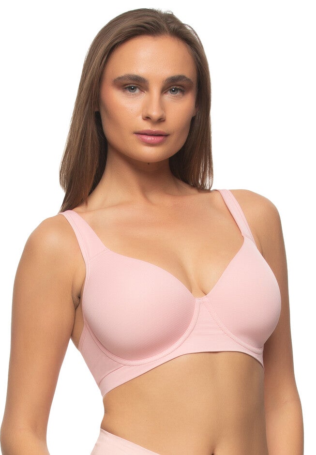 Utopia Seamless Full Coverage Contour Bra, BRIDAL ROSE, alternate image number 2
