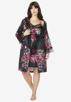 The Luxe Satin Short Peignoir Set