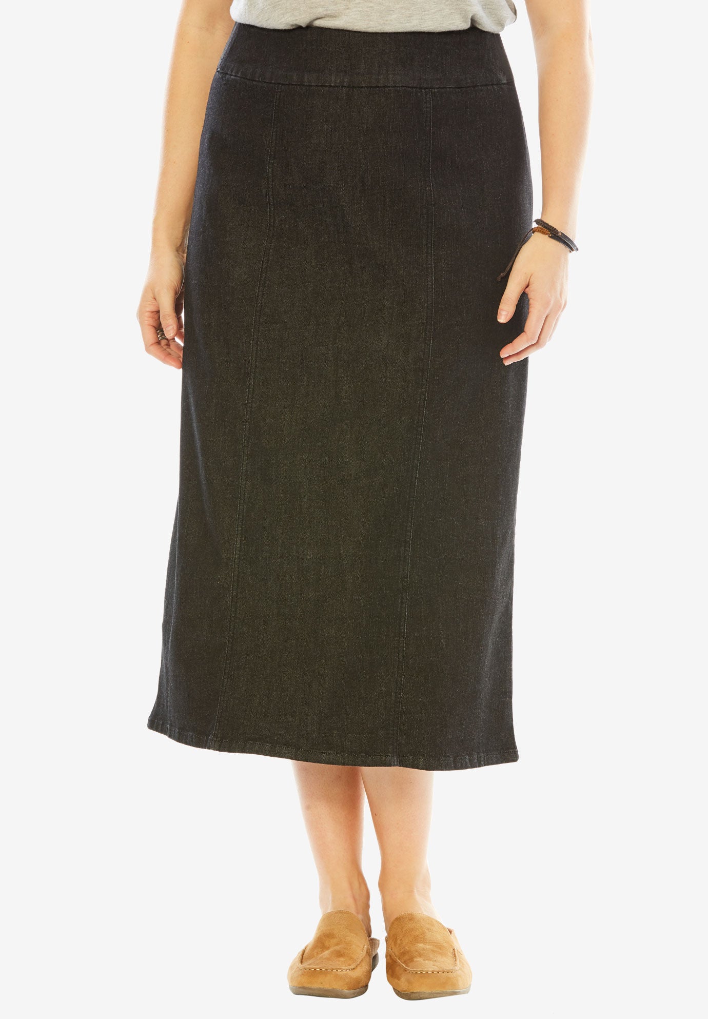 roamans denim skirts