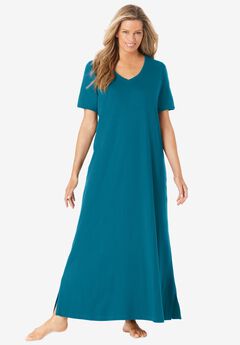 V-Neck Short Sleeve Maxi Lounger