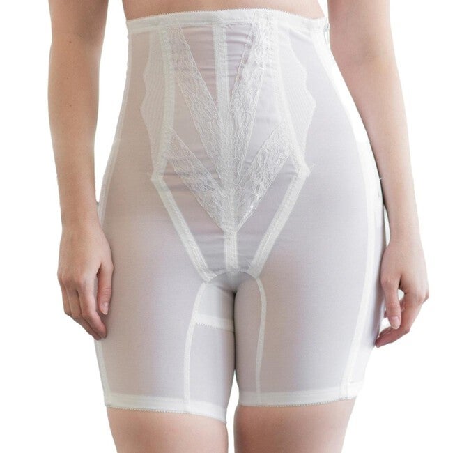 Extra Firm Shaping High Waist Thigh Shaper with Side Zipper, WHITE, hi-res image number 0