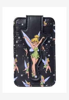 Disney Tinker Bell Card Holder Wallet All-Over Print Snap Closure Black