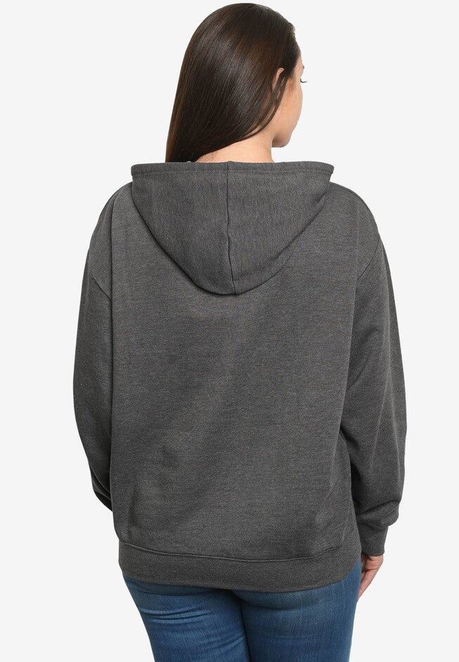 Disney Minnie Mouse Red Bow Hoodie Sweatshirt Charcoal, , on-hover image number 1