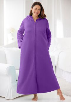 Long Hooded Fleece Sweatshirt Robe