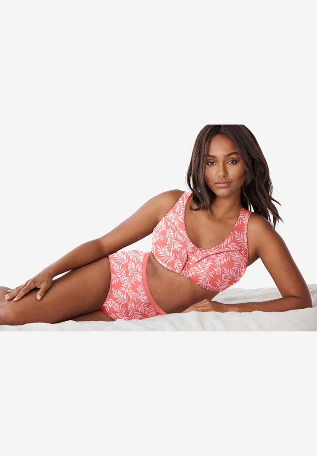 Cotton Back-Close Wireless Bra, , alternate image number null