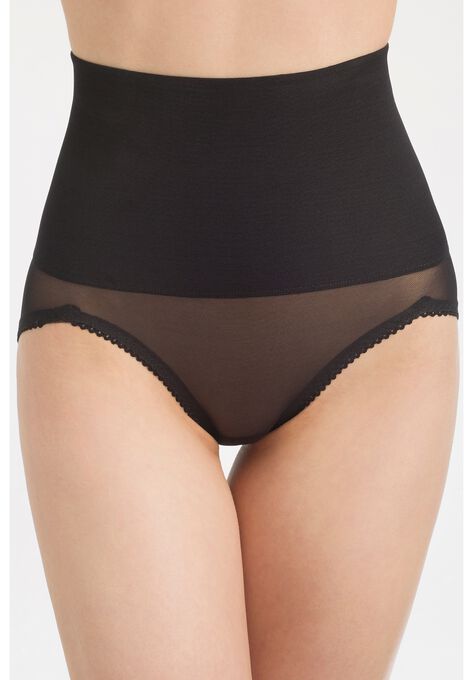 Rago High Waist Tummy Shaper Band Panty Brief, BLACK, hi-res image number null