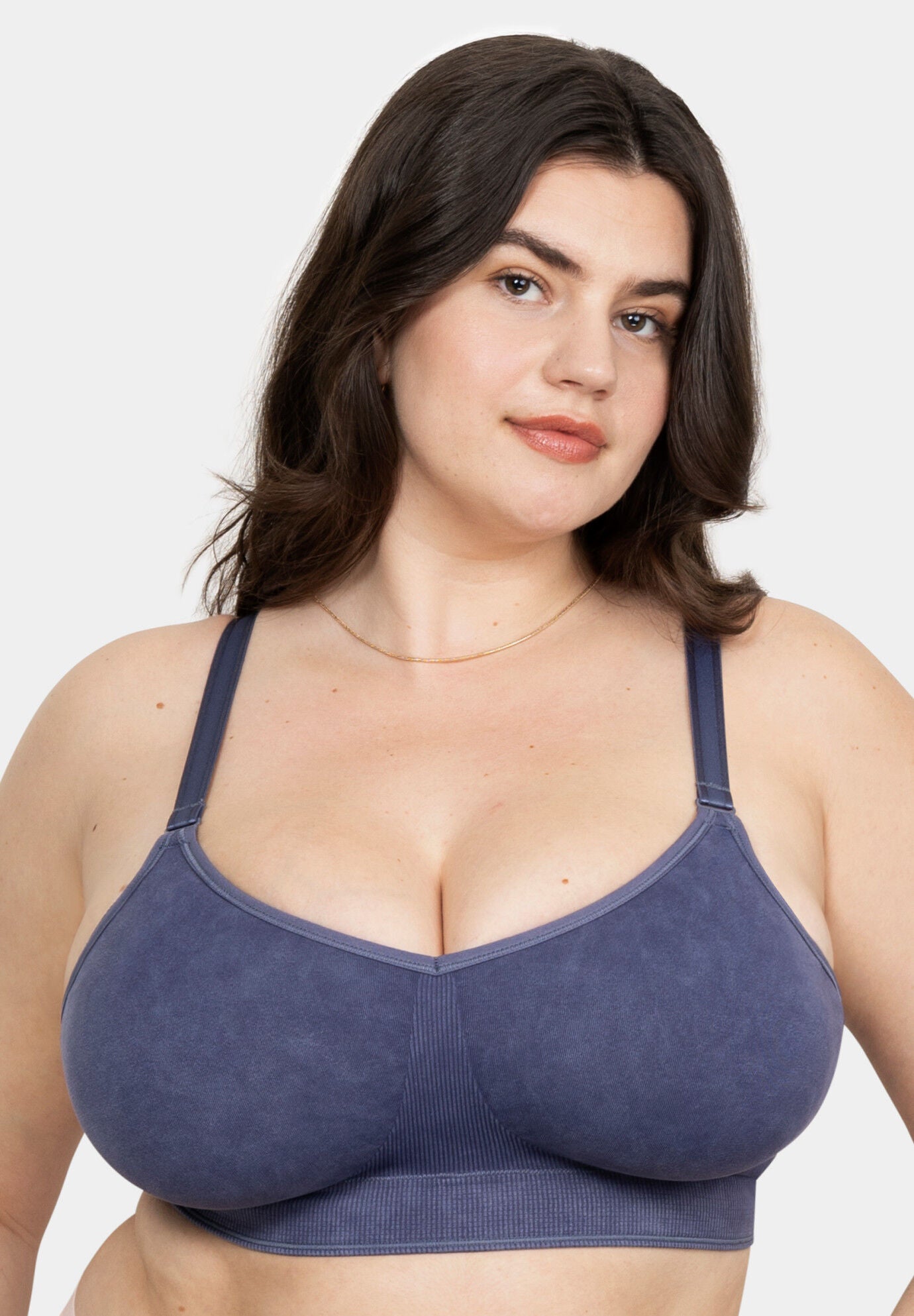 Smooth Seamless Comfort Wireless Bra, CROWN BLUE WASH, hi-res image number 0