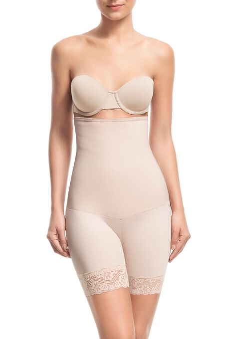 Sensual Secret High Waist Mid Thigh Short, BEIGE, hi-res image number null
