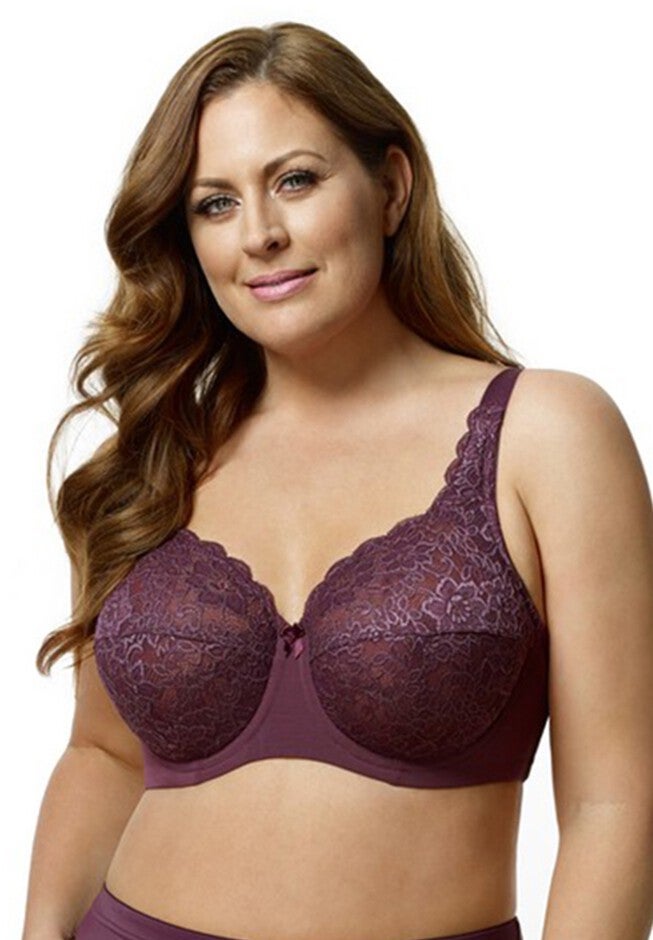 Full-Lace Underwire Bra, PLUM, hi-res image number null
