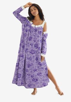 Plus Size Zip Front Robes
