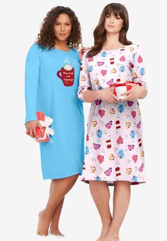 2-Pack Long-Sleeve Sleepshirt