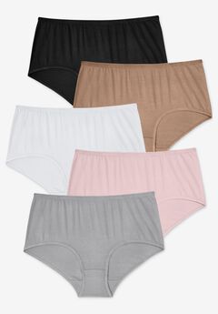 Full Coverage Stretch Cotton Brief 5 Pack