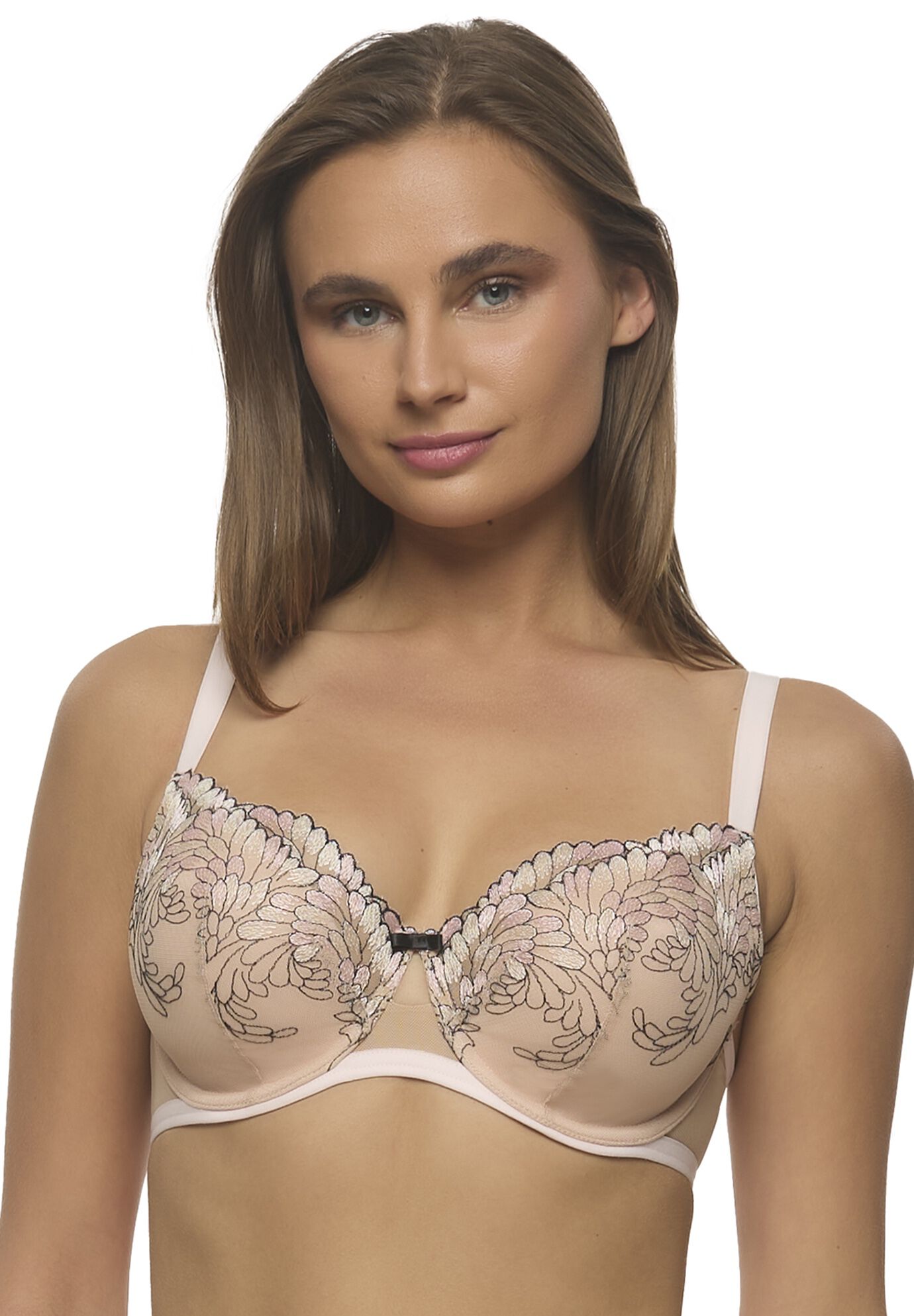 Aura Embroidered Contour Bra, PINK, hi-res image number 0