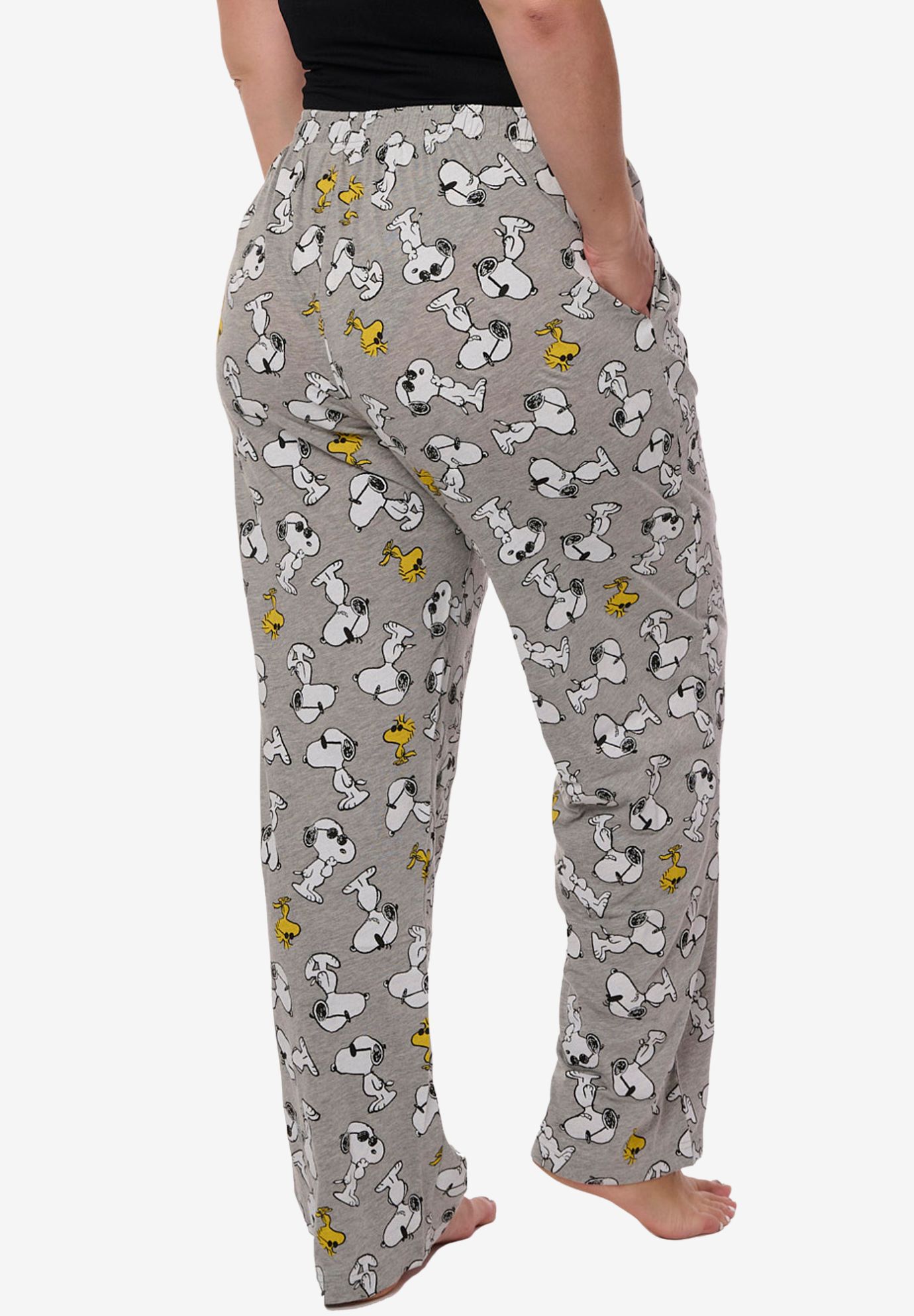 Peanuts Snoopy Pajama Pants Woodstock Lounge Wear Comfortable Soft, GRAY, on-hover image number 1