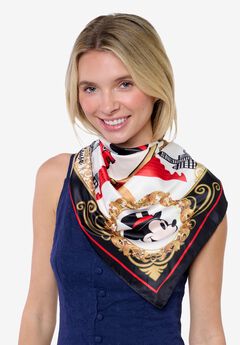 Disney Mickey Mouse Top Hat 35" x 35" Silky Square Scarf Head Wrap Neck Scarf