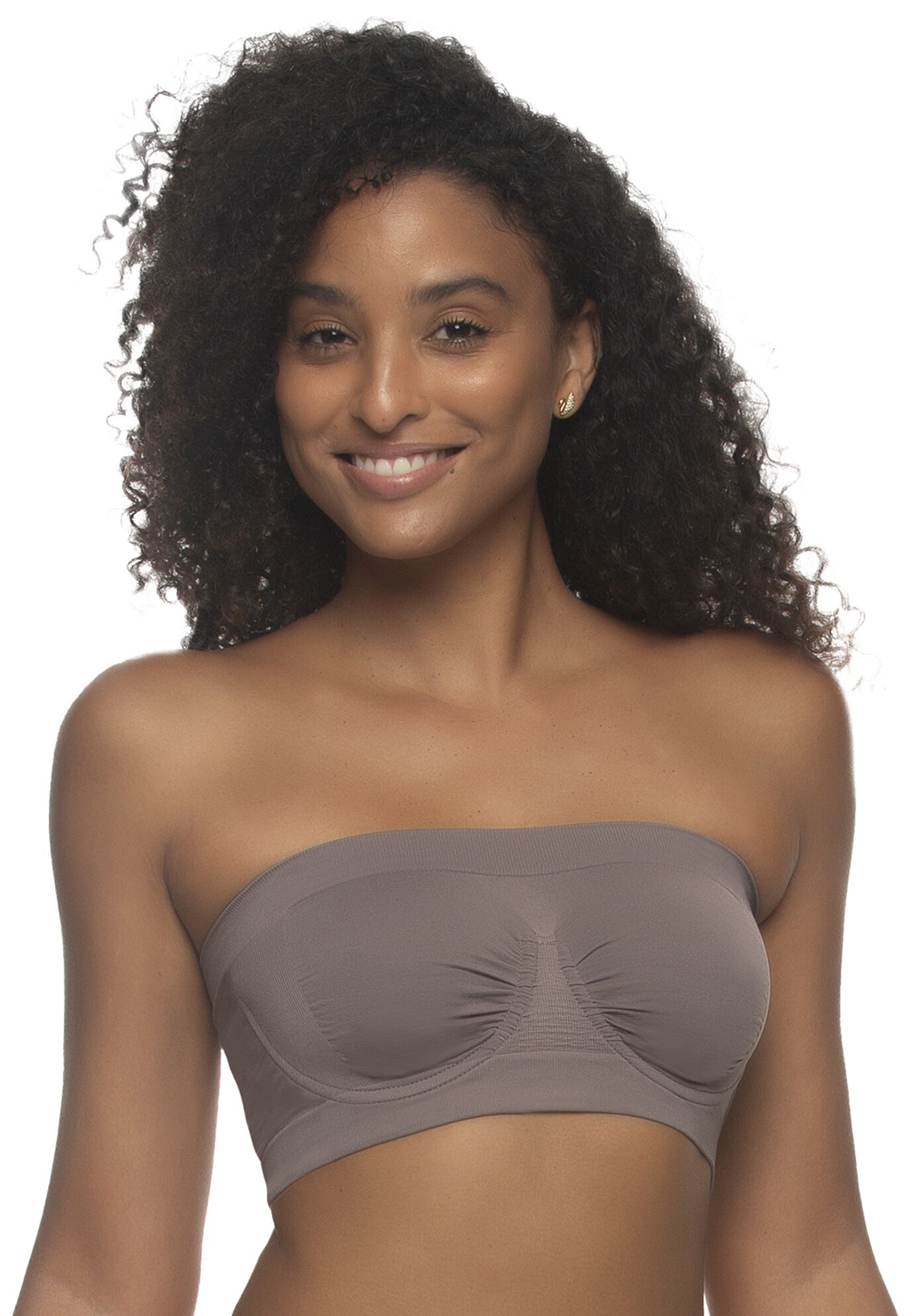Body Smooth Seamless Underwire Bandeau Bra Bandeau Bra, SPARROW, hi-res image number 0