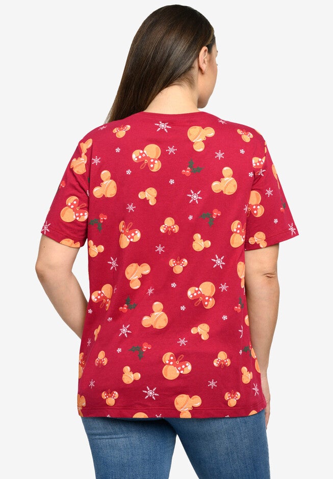 Disney Mickey Minnie Mouse T-Shirt All-Over Print Christmas, , on-hover image number 1