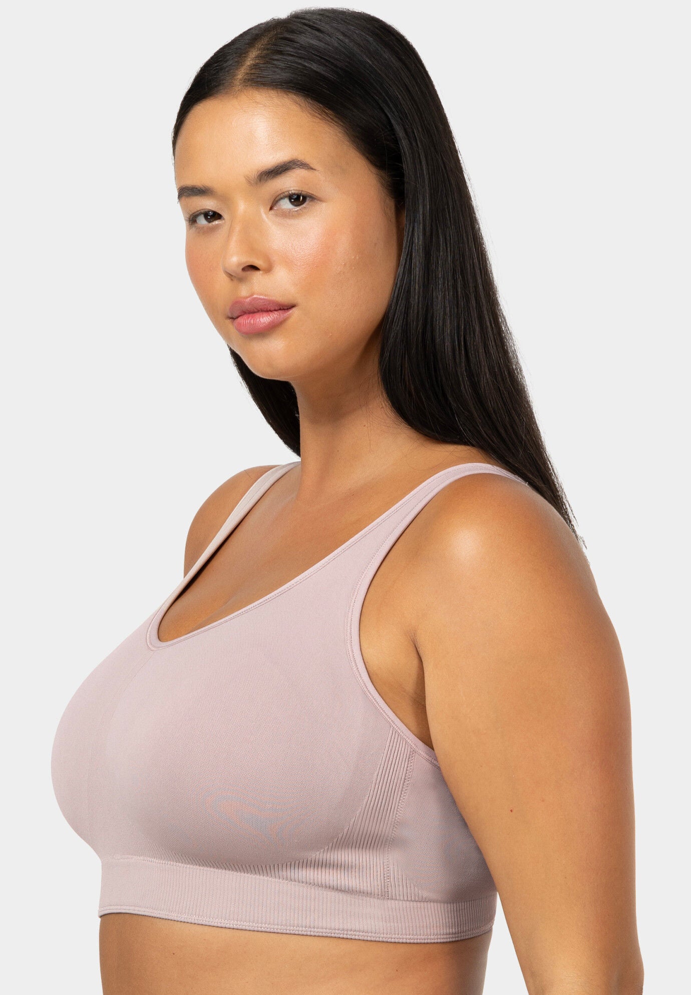 Smooth Seamless Support Wireless Bra, BARK, alternate image number 2